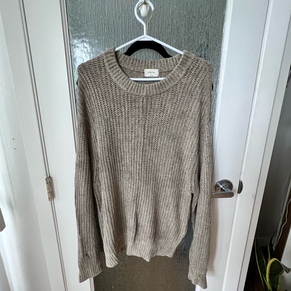 Aritzia Wilfred free Essential Chenille Sweater Green size L - Picture 3 of 7